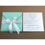 Προσκλητήριο Γάμου καρδιά με θαλασσινά στοιχεία