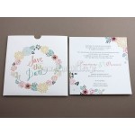Προσκλητήριο Γάμου με εκτύπωση στο φάκελο