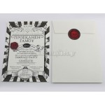 Προσκλητήριο Γάμου Vintage με αυτοκόλλητο