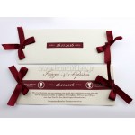 Προσκλητήριο Γάμου Μακρόστενο με 2 φιογκάκια