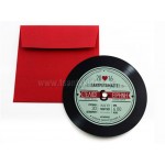 Προσκλητήριο Γάμου σε σχήμα δίσκου βινυλίου