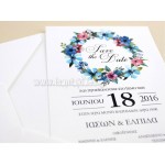 Προσκλητήριο Γάμου Floral Save the Date