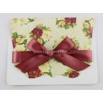 Προσκλητήριο Γάμου Vintage Λουλούδια δίπτυχο, 7613