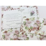 Προσκλητήριο Γάμου Vintage Floral τρίπτυχο