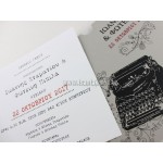 Προσκλητήριο Γάμου γραφομηχανή