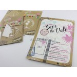 Προσκλητήριο Γαμου βάπτισης δίπτυχο Passport, Ταξίδι για 3