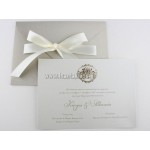 Προσκλητήριο Γάμου με χρυσοτυπία τριαντάφυλλο, 7633