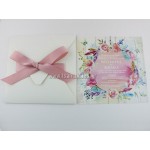 Προσκλητήριο Γάμου με Στεφάνι Λουλουδιών