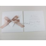 Προσκλητήριο Γάμου Ανάγλυφο με Τριαντάφυλλα