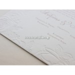 Προσκλητήριο Γάμου Ανάγλυφο με Τριαντάφυλλα