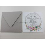 Προσκλητήριο Γάμου Κορμός Δέντρου με Στεφάνι Λουλουδιών