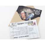 Προσκλητήριο γάμου και βάπτισης διπλής όψης post card, με φάκελο