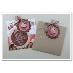 Προσκλητήριο Βάπτισης Cupcakes