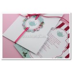 Προσκλητήριο Βάπτισης Vintage Τσαγιέρα