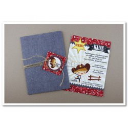 Προσκλητήριο Βάπτισης Cowboy