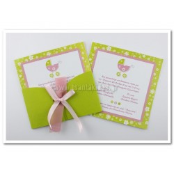 Προσκλητήριο Βάπτισης Καροτσάκι