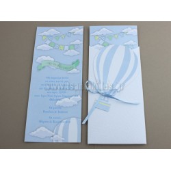 Προσκλητήριο Βάπτισης Αερόστατο