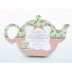 Προσκλητήριο Βάπτισης Τσαγιέρα