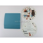 Προσκλητήριο βάπτισης δύο όψεις με θέμα Ζωάκια του Δάσους