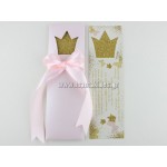 Προσκλητήριο βάπτισης με Κοπτικό Κορώνα στο Φάκελο, Πριγκίπισσα και Πεταλούδες