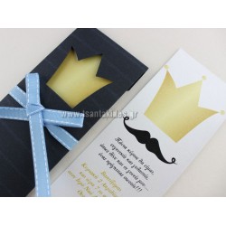 Προσκλητήριο βάπτισης με Κοπτικό Κορώνα στο Φάκελο, Πρίγκιπας, Μικρός Κύριος