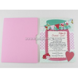 Προσκλητήριο βάπτισης γλυκιά συνταγή "Sweet Girl" 1620