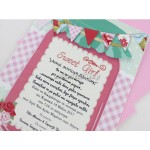 Προσκλητήριο βάπτισης γλυκιά συνταγή "Sweet Girl" 1620