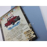 Προσκλητήριο βάπτισης Vintage Αυτοκίνητο