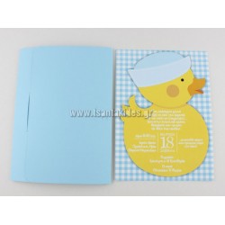 Προσκλητήριο βάπτισης με Παπάκι