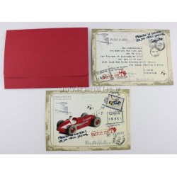 Προσκλητήριο βάπτισης Post Card Αγωνιστικό Αυτοκίνητο, 1638