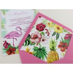 Προσκλητήριο βάπτισης Φλαμίνγκο