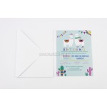 Προσκλητήριο βάπτισης για δίδυμα αγόρι - κορίτσι με θέμα το Lama