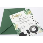 Safari - Zωάκια της ζούγκλας Προσκλητήριο βάπτισης για αγόρι