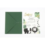 Safari - Zωάκια της ζούγκλας Προσκλητήριο βάπτισης για αγόρι