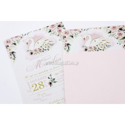 Κύκνος Προσκλητήριο βάπτισης για κορίτσι