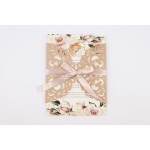 Προσκλητήρια Γάμου Floral - Laser Cut