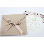 Dusty floral Προσκλητήριο γάμου