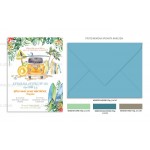 Προσκλητήριο βάπτισης για αγόρι με θέμα Surf