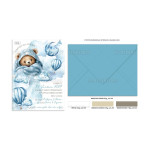 Προσκλητήριο βάπτισης Teddy Bear touch the sky